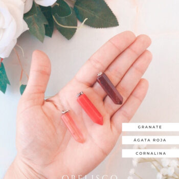 dije obelisco Granate, Ágata Roja, Cornalina