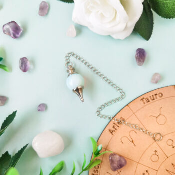 Pendulo esfera piedra luna --