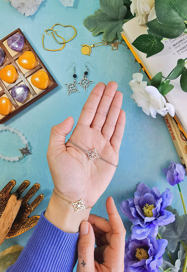 Pulsera Nudo de Bruja Acero
