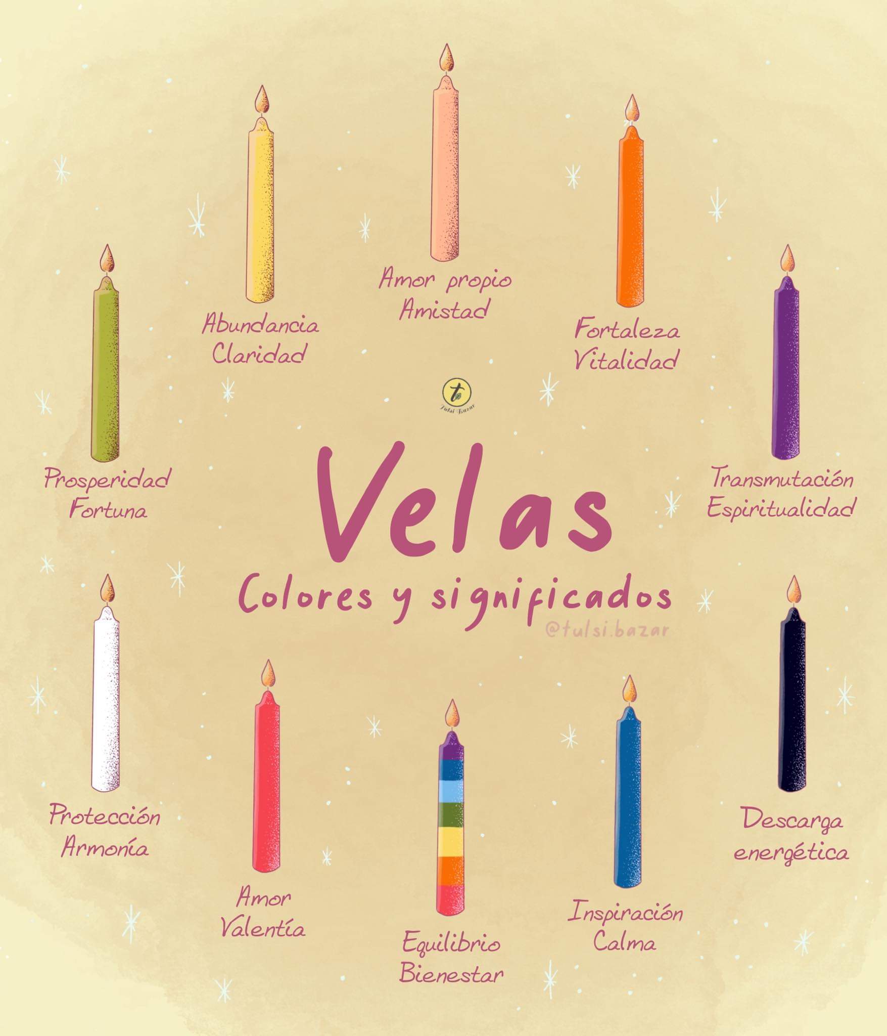 Pack Ritual 20 Velas de Colores