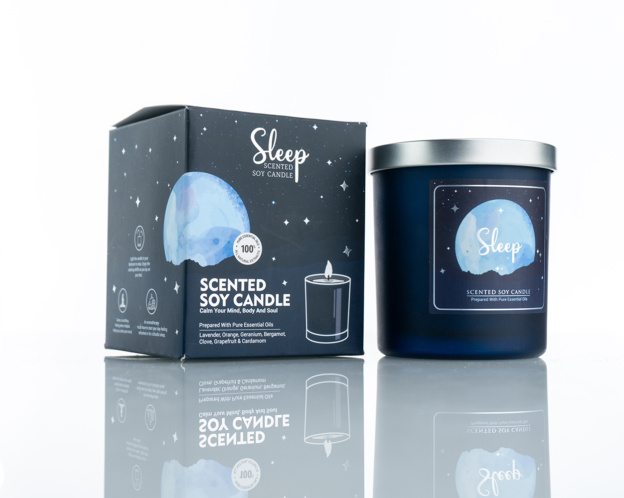 Vela Aromática de Soya para Dormir - Sleep