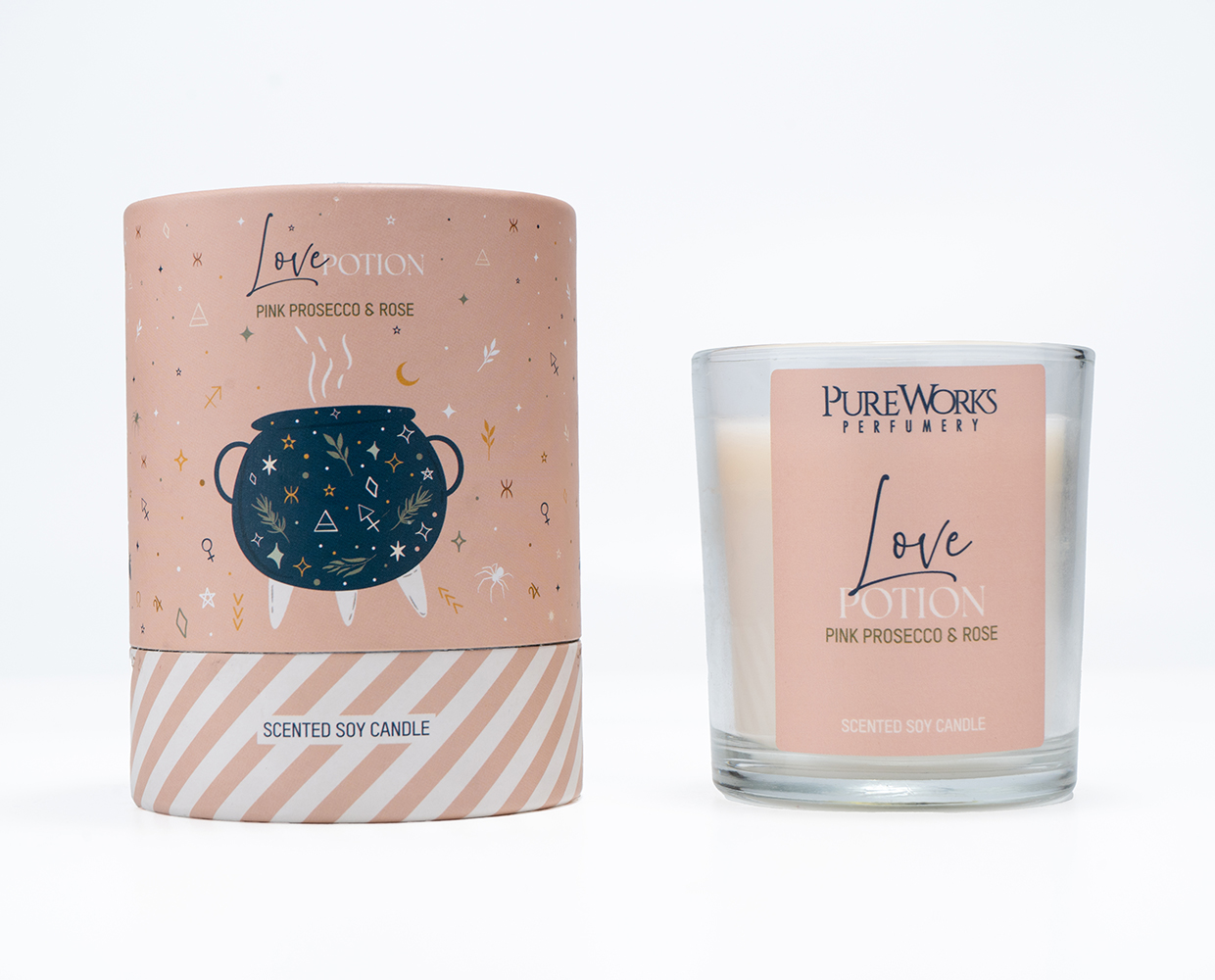 Vela Aromática de Soya - Pink Prosecco y Rosas