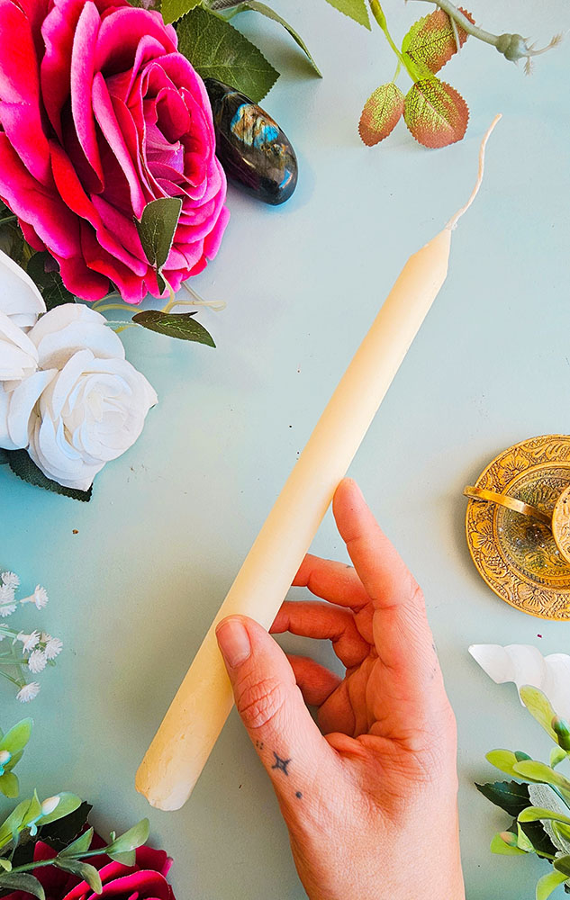 Vela Ritual de Azufre - Limpieza Energética