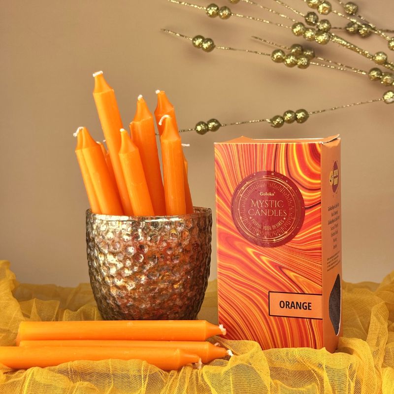 Pack Ritual 20 Velas - Color Naranja