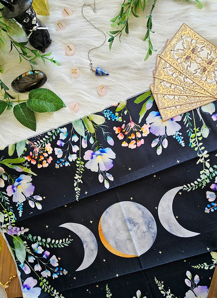 Mantel Triple Luna para Tarot - Oráculo