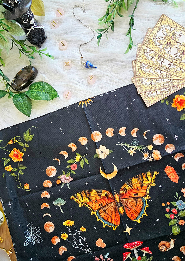 Mantel Mariposa para Tarot - Oráculo