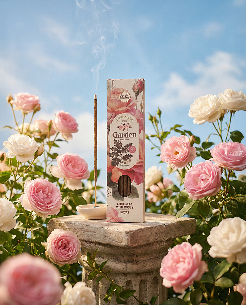 Incienso Artesanal Garden - Citronella Rosas - Sagrada Madre