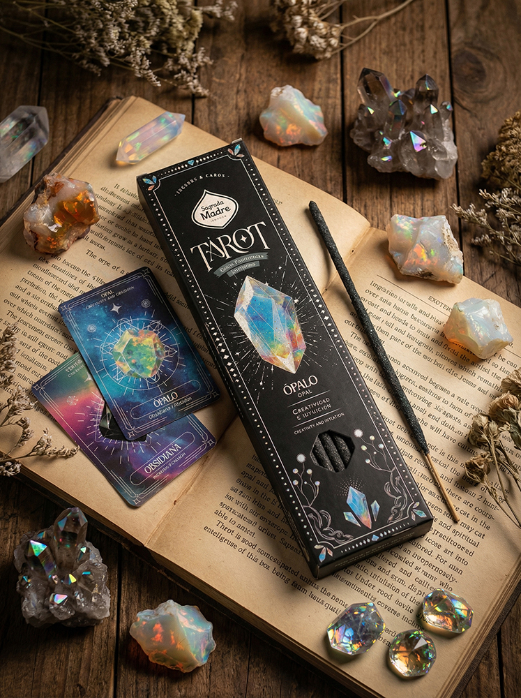 Incienso Tarot Gemas Ópalo - Olíbano Mirra - Sagrada Madre