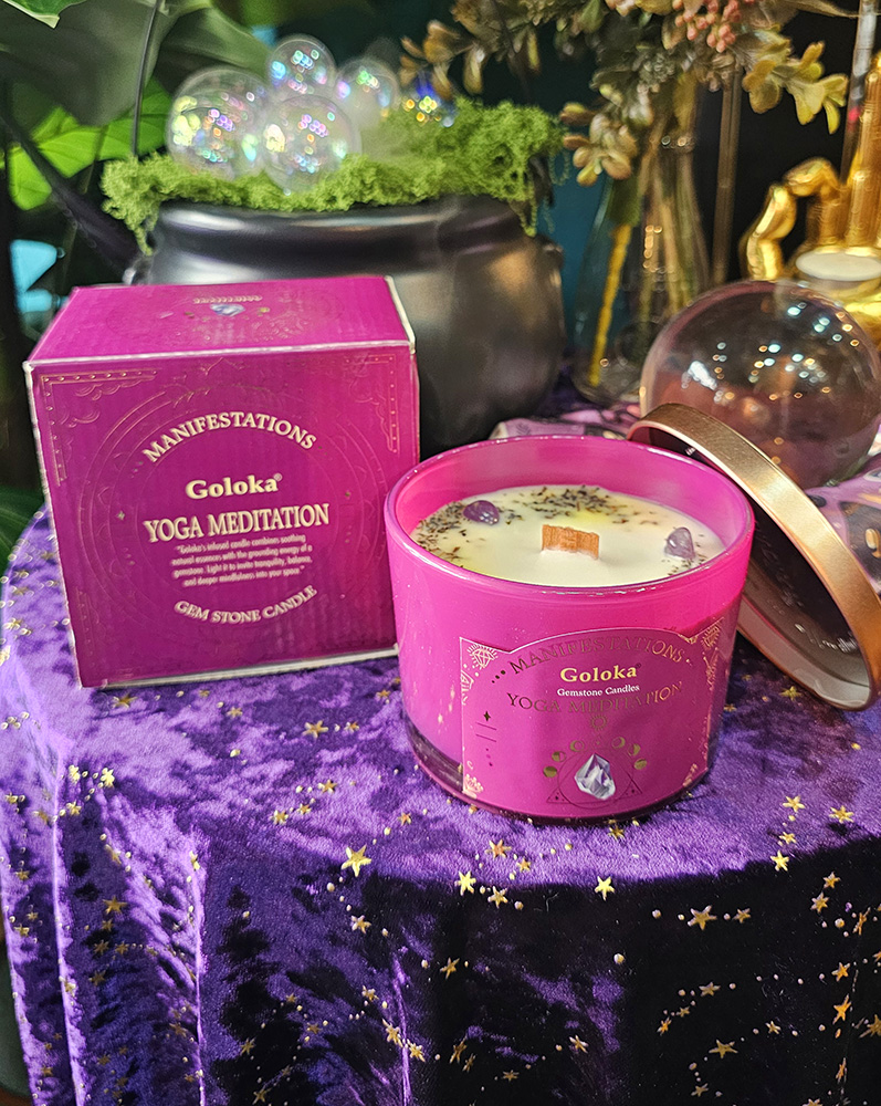 Vela Aromática - Palo Santo & Cristales de Amatista - Meditación